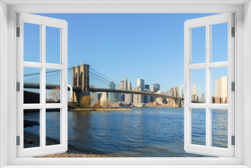 Fototapeta Naklejka Na Ścianę Okno 3D - Brooklyn Bridge - NYC