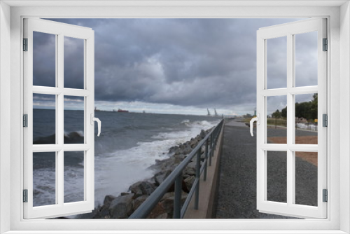 Fototapeta Naklejka Na Ścianę Okno 3D - Fale na Bałtyku