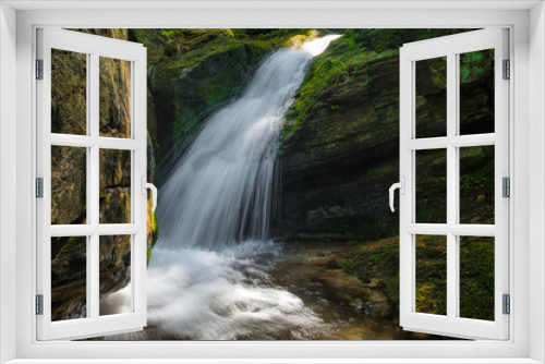 Fototapeta Naklejka Na Ścianę Okno 3D - Waterfall on Cold creek in Jeseniky nature park, Czech Republic