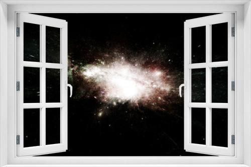 Fototapeta Naklejka Na Ścianę Okno 3D - Stars, dust and gas nebula in a far galaxy