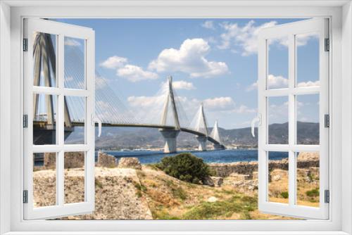 Fototapeta Naklejka Na Ścianę Okno 3D - Inside the fortress near the sea in Rion in Greece
