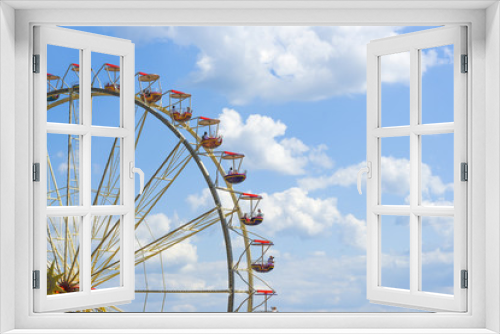 Fototapeta Naklejka Na Ścianę Okno 3D - Ferris wheel in Szczecin, during The Tall Ships Races 2017