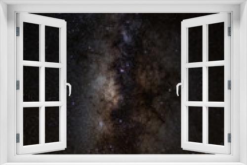 Fototapeta Naklejka Na Ścianę Okno 3D - milky way galaxy, Long exposure photograph, with grain.