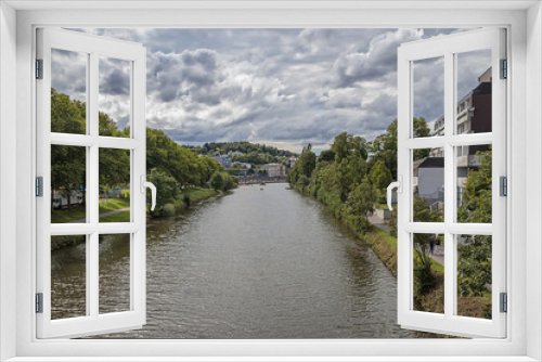 Fototapeta Naklejka Na Ścianę Okno 3D - The River Saar In Saarbrucken, Germany.