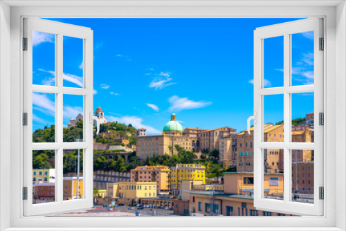 Fototapeta Naklejka Na Ścianę Okno 3D - View of the city of Ancona from the port, Italy.