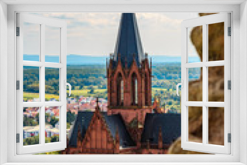 Fototapeta Naklejka Na Ścianę Okno 3D - The gothic Katharinenkirche in Oppenheim in Rheinhessen