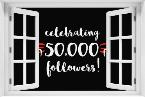 Celebrating 50000 Followers (Vector Design Template For Social Media)