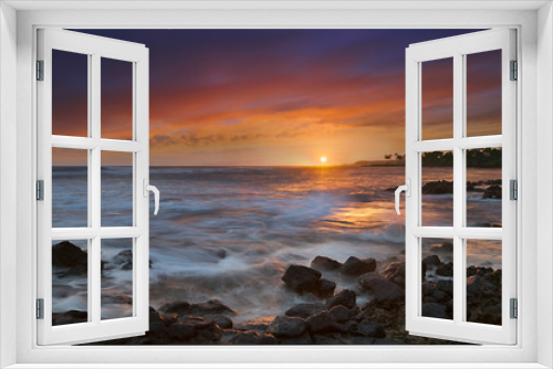 Fototapeta Naklejka Na Ścianę Okno 3D - Tropical Ocean Sunset