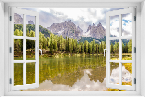 Fototapeta Naklejka Na Ścianę Okno 3D - Antorno lake near Misurina lake in South Tirol Dolomites - Italy