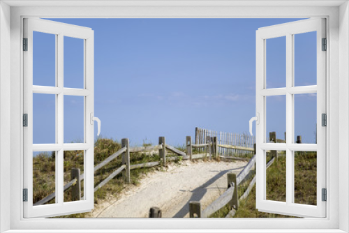 Fototapeta Naklejka Na Ścianę Okno 3D - Atlantic City walkway by the ocean