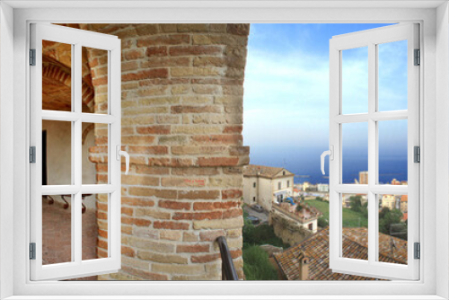 Fototapeta Naklejka Na Ścianę Okno 3D - Grottammare, panorama dalla loggia a 360 gradi