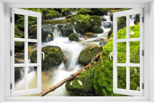 Fototapeta Naklejka Na Ścianę Okno 3D - Gebirgsbach im Wald