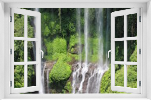 Fototapeta Naklejka Na Ścianę Okno 3D - SEKUMPUL WATERFALL
