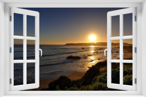 Fototapeta Naklejka Na Ścianę Okno 3D - Sunset on the beach  (CA-1)