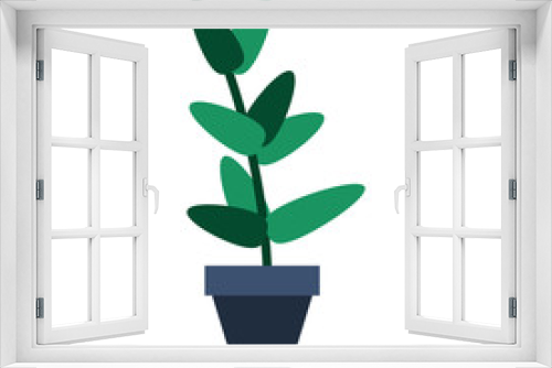 Fototapeta Naklejka Na Ścianę Okno 3D - plant in pot icon image vector illustration design 