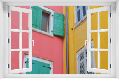 Fototapeta Naklejka Na Ścianę Okno 3D - Kolorowe ściany