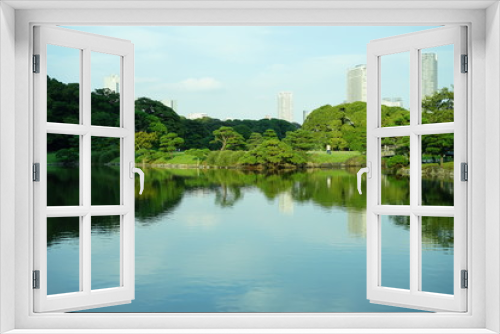 Fototapeta Naklejka Na Ścianę Okno 3D - 庭園の池