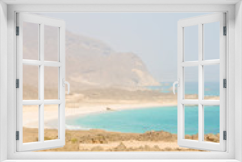 Fototapeta Naklejka Na Ścianę Okno 3D - in oman arabic sea  the  hill near sandy beach sky and mountain