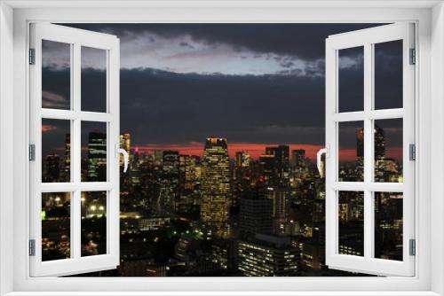 Fototapeta Naklejka Na Ścianę Okno 3D - Tokyo Night View