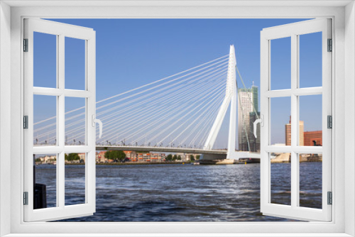 Fototapeta Naklejka Na Ścianę Okno 3D - Erasmus Bridge in Rotterdam, Netherlands