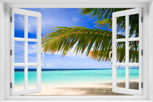 Fototapeta Naklejka Na Ścianę Okno 3D - Tropical Paradise at Maldives
