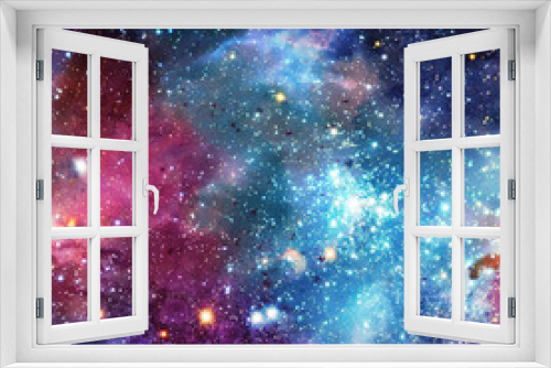 Fototapeta Naklejka Na Ścianę Okno 3D - Watercolor Space Background, Galaxy Watercolor Texture