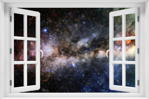 Fototapeta Naklejka Na Ścianę Okno 3D - Watercolor Galaxy Background, Space, Nebula In Watercolor Print Ready