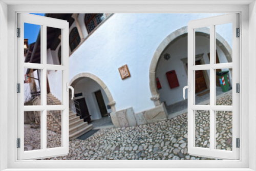 Fototapeta Naklejka Na Ścianę Okno 3D - Val di Non, santuario di San Romedio a 360°