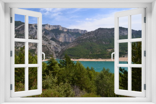 Fototapeta Naklejka Na Ścianę Okno 3D - Lac Ste Croix
