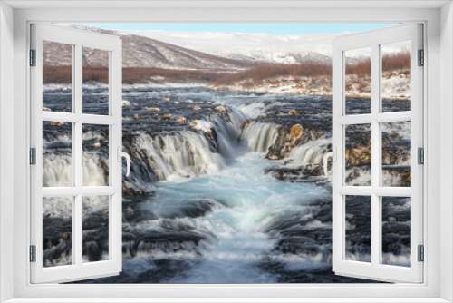 Fototapeta Naklejka Na Ścianę Okno 3D - Bruarfoss (waterfall) - Iceland