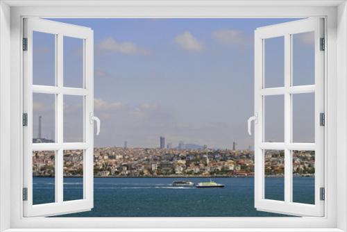 Fototapeta Naklejka Na Ścianę Okno 3D - strait Bosphorus and asian part of Istanbul