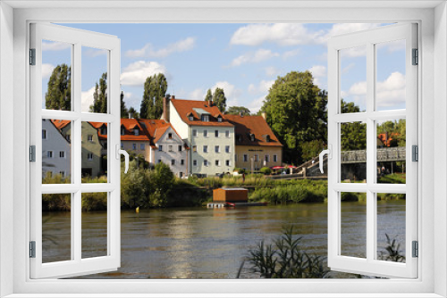 Fototapeta Naklejka Na Ścianę Okno 3D - Regensburg, Danube, Upper Palatinate, Bavaria, Germany, Europe