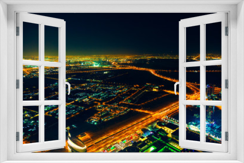 Fototapeta Naklejka Na Ścianę Okno 3D - Downtown Dubai At Night