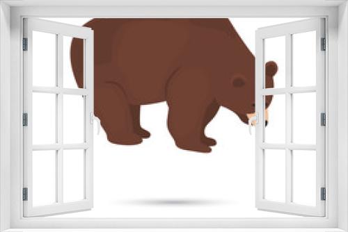 Fototapeta Naklejka Na Ścianę Okno 3D - Brou bear color flat icon for web and mobile design
