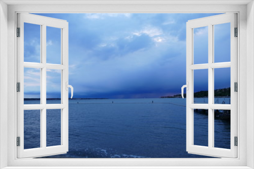 Fototapeta Naklejka Na Ścianę Okno 3D - Blick aufs Meer, Horizont, 