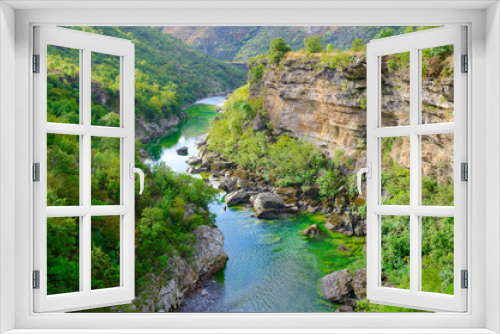 Fototapeta Naklejka Na Ścianę Okno 3D - Beautiful view of canyon of river Moraca, Montenegro