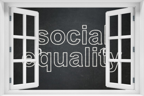 Political concept: Social Equality on chalkboard background