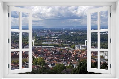 Fototapeta Naklejka Na Ścianę Okno 3D - Ausblick vom Turmberg auf Karlsruhe