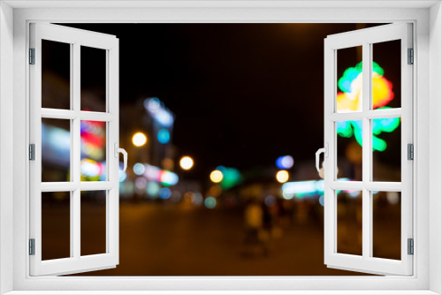 View of the street in Da Lat, Vietnam with the blur style making bokeh scene
