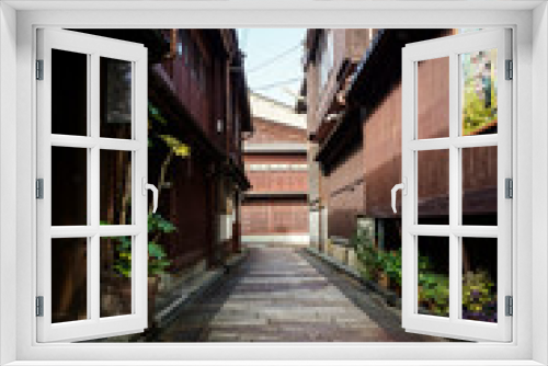 Fototapeta Naklejka Na Ścianę Okno 3D - 日本の古い町並み　ひがし茶屋街　江戸時代　加賀藩