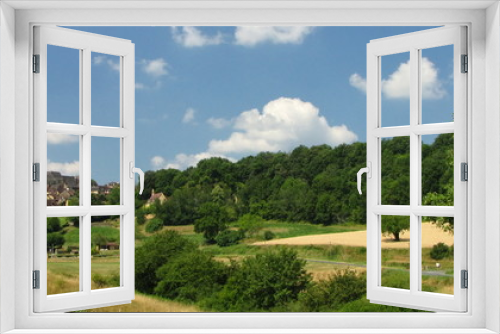 Fototapeta Naklejka Na Ścianę Okno 3D - Salignac et son Château, Périgord, Quercy, Limousin
