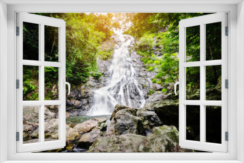 Fototapeta Naklejka Na Ścianę Okno 3D - Amazing beautiful waterfalls.