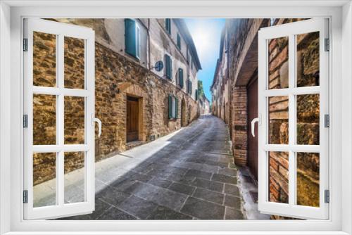 Fototapeta Naklejka Na Ścianę Okno 3D - Narrow street in Montalcino