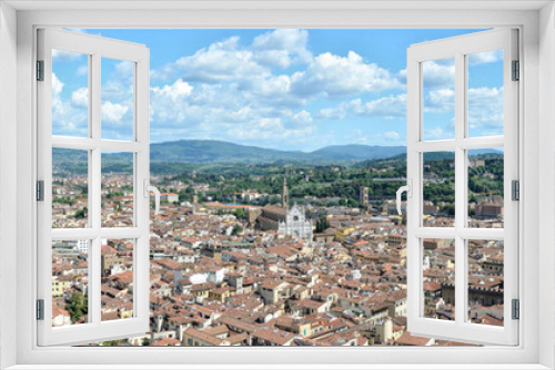 Fototapeta Naklejka Na Ścianę Okno 3D - Aerial panoramic view of Florence, Florence, Italy