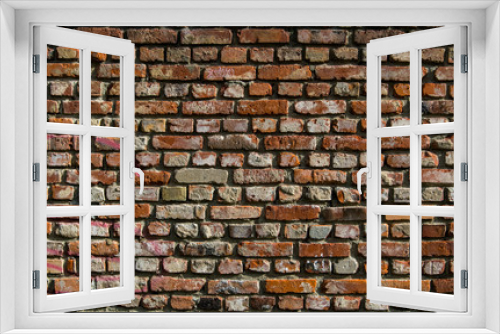 Fototapeta Naklejka Na Ścianę Okno 3D - Backstein Mauer Textur