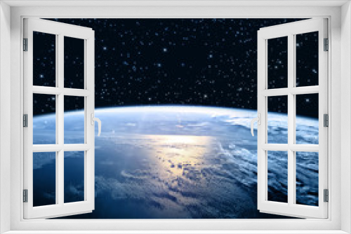 Fototapeta Naklejka Na Ścianę Okno 3D - Earth from Space. Best Internet Concept of global business from concepts series. Elements of this image furnished by NASA. 3D illustration