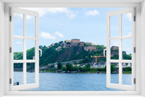 Fototapeta Naklejka Na Ścianę Okno 3D - Festung Ehrenbreitstein in Koblenz bei Rhein