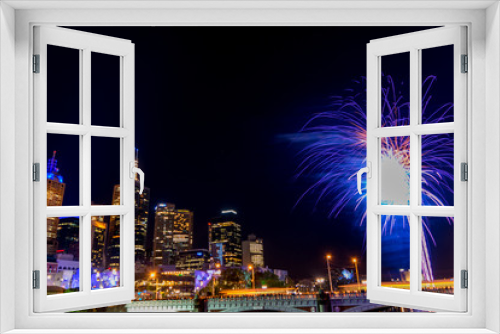 Fototapeta Naklejka Na Ścianę Okno 3D - Fireworks