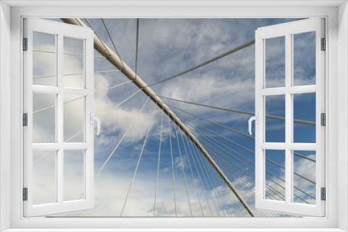 Fototapeta Naklejka Na Ścianę Okno 3D - Bridge lines abstract sky geometry