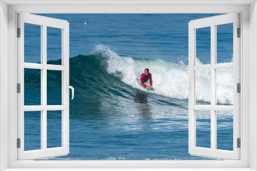 Fototapeta Naklejka Na Ścianę Okno 3D - Bodyboarder surfing ocean wave